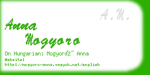 anna mogyoro business card